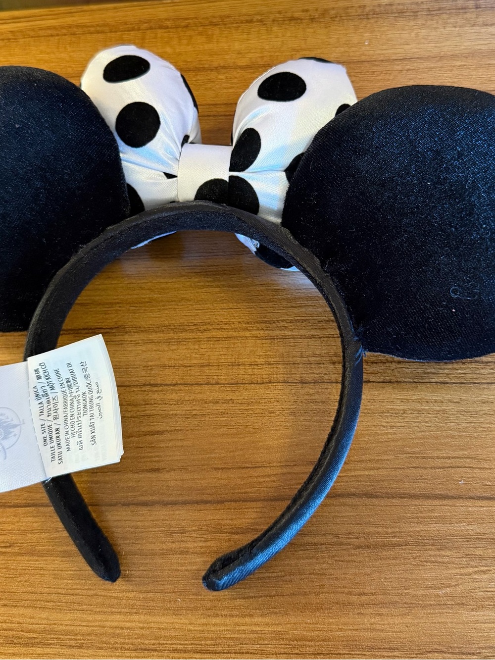 Disney Parks White Black Polka Dot Minnie Mouse Ears Headband NEW - Picture 4 of 6